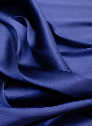 Шелк атлас дабл (о) темно-синий - в интернет-магазине тканей Тессутидея арт. 02-8529