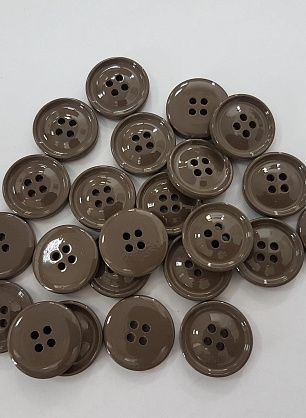 Пуговица пластик 4 прокола d-20мм серо-коричневая - в интернет-магазине тканей Тессутидея арт. F-5078