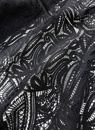 Кружево макраме (о) темно-синее ш-115см - в интернет-магазине тканей Тессутидея арт. 03-3512