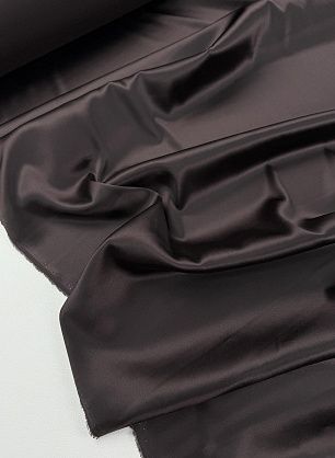 Шелк атлас стрейч (о) шоколадный - в интернет-магазине тканей Тессутидея арт. 10-4857