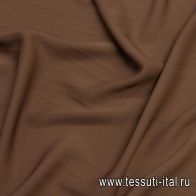 Крепдешин дабл (о) коричневый - итальянские ткани Тессутидея арт. 10-2371