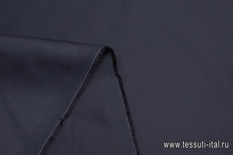 Хлопок костюмный стрейч (о) темно-синий - итальянские ткани Тессутидея арт. 01-6804