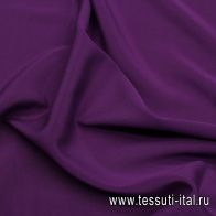 Крепдешин (о) темно-сиреневый - итальянские ткани Тессутидея арт. 10-3257