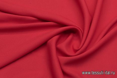 Плательная вискоза стрейч фактурная (о) малиновая - итальянские ткани Тессутидея арт. 04-1533