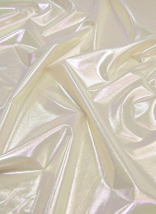 Крепдешин с галографическим напылением (о) молочный - в интернет-магазине тканей Тессутидея арт. 10-1694