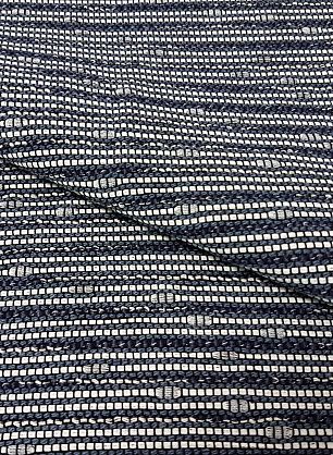 Жаккард фактурный (н) сине-белая полоска - в интернет-магазине тканей Тессутидея арт. 03-3646