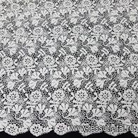 Кружевное полотно макраме (о) белое в стиле Scervino - итальянские ткани Тессутидея арт. 01-6499