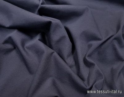 Трикотаж хлопок (о) темно-синий - итальянские ткани Тессутидея арт. 12-1035