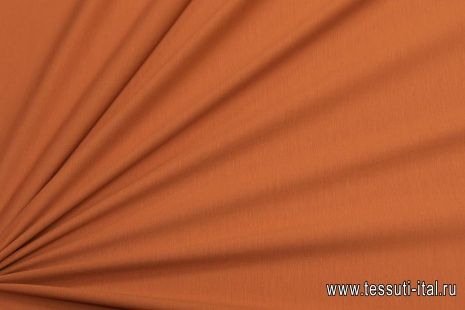 Трикотаж хлопок (о) коричнево-оранжевый - итальянские ткани Тессутидея арт. 12-1073