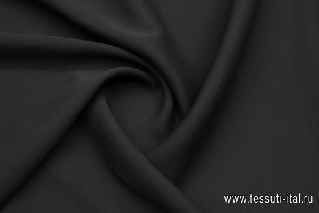 Шелк кади (о) черный - итальянские ткани Тессутидея арт. 10-3814