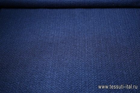 Трикотаж фактурный (о) темно-синий - итальянские ткани Тессутидея арт. 13-1225