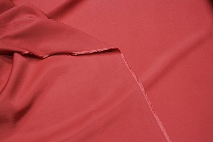 Подкладочная вискоза стрейч (о) кирпичная - итальянские ткани Тессутидея арт. 08-1440