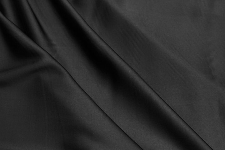 Плательная вискоза стрейч (о) черная - итальянские ткани Тессутидея арт. 04-1773