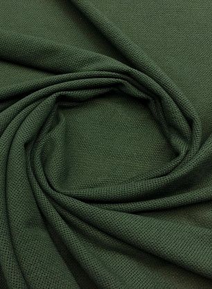 Трикотаж пике (о) темно-зеленый - в интернет-магазине тканей Тессутидея арт. 12-0611