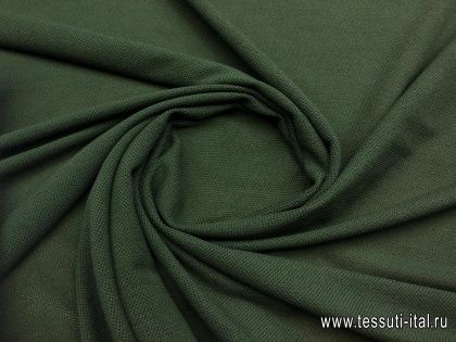 Трикотаж пике (о) темно-зеленый - итальянские ткани Тессутидея арт. 12-0611