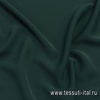 Плательная кади стрейч (о) темно-зеленая  - итальянские ткани Тессутидея арт. 03-5514