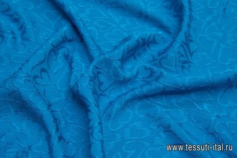 Шелк матлассе (о) ярко-синий в стиле Moschino - итальянские ткани Тессутидея арт. 10-1775