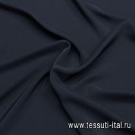 Крепдешин (о) темно-синий - итальянские ткани Тессутидея арт. 10-3573