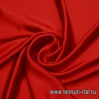 Шелк атлас (о) красный - итальянские ткани Тессутидея арт. 10-3480