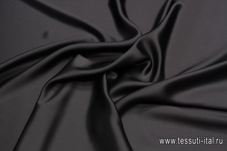 Шелк атлас (о) сине-черный - итальянские ткани Тессутидея арт. 10-3353