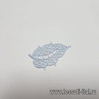 Аппликация пришивная (о) голубые листья - итальянские ткани Тессутидея арт. F-2990