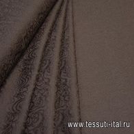 Плательная фактурная (о) темно-коричневая - итальянские ткани Тессутидея арт. 17-0924