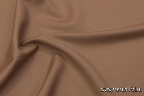 Костюмная стрейч (о) коричневая - итальянские ткани Тессутидея арт. 05-4178