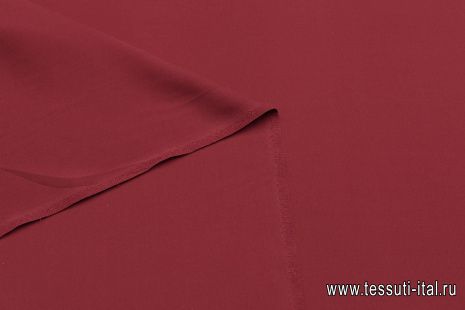 Крепдешин стрейч (о) коричнево-красный - итальянские ткани Тессутидея арт. 10-2856