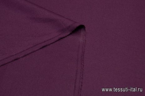 Костюмная двухслойная (о) баклажановая - итальянские ткани Тессутидея арт. 05-3820