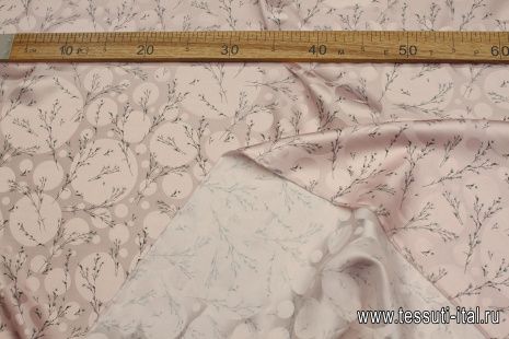 Шелк дама (н) веточки на розовом - итальянские ткани Тессутидея арт. 10-3668