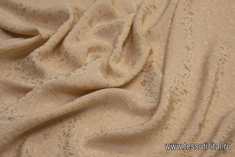 Шелк дама крэш (о) бежевый - итальянские ткани Тессутидея арт. 10-0956