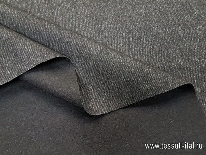 Пальтовая double (н) серо-черная - итальянские ткани Тессутидея арт. 05-1715
