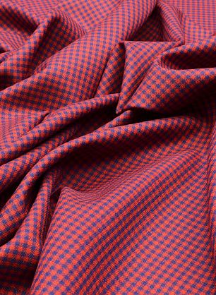 Костюмная клетка (н) красно-синяя - в интернет-магазине тканей Тессутидея арт. 05-2820