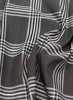 Костюмная 400 г/м (н) крупная черно-белая клетка - в интернет-магазине тканей Тессутидея арт. 05-4513