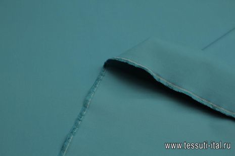 Хлопок для тренча (о) бирюзовый - итальянские ткани Тессутидея арт. 01-7218