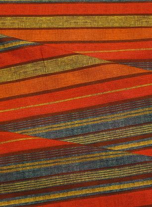 Хлопок (н) желто-оранжево-зеленая полоска - в интернет-магазине тканей Тессутидея арт. 01-7705