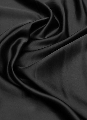 Шелк атлас (о) черный 22 мом - в интернет-магазине тканей Тессутидея арт. 10-3412