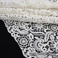 Кружевное полотно (о) айвори в стиле Valentino - итальянские ткани Тессутидея арт. 01-5466