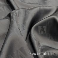 Подкладочная жаккардовая (о) темно-синяя - итальянские ткани Тессутидея арт. 08-1355
