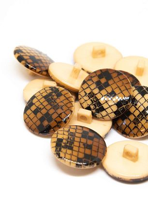 Пуговица пластик на ножке d-22мм рептилия - итальянские ткани Тессутидея.