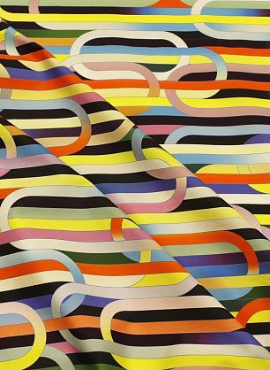 Хлопок (н) яркие стилизованные полосы - в интернет-магазине тканей Тессутидея арт. 01-7970