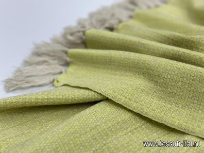 Палантин бежево-желтый меланж 170*120см - итальянские ткани Тессутидея арт. F-6469
