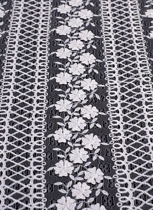 Кружевное полотно (о) бело-розовое - в интернет-магазине тканей Тессутидея арт. 03-6172