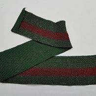 Подвяз с люрексом (н) красно-зеленый 7,5*80см  - итальянские ткани Тессутидея арт. F-3530