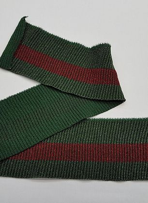 Подвяз с люрексом (н) красно-зеленый 7,5*80см  - в интернет-магазине тканей Тессутидея арт. F-3530