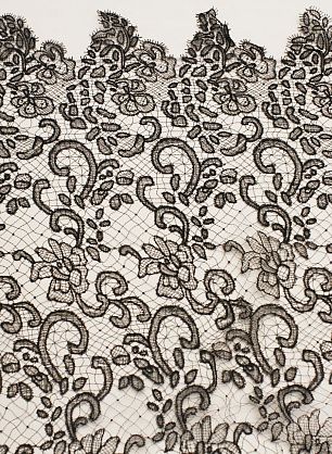 Кружевное полотно (о) черное - в интернет-магазине тканей Тессутидея арт. 03-6991