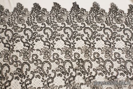 Кружевное полотно (о) черное - итальянские ткани Тессутидея арт. 03-6991