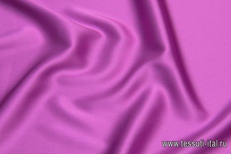 Шелк атлас стрейч (о) лиловый - итальянские ткани Тессутидея арт. 10-1953