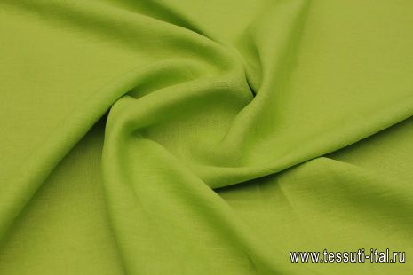 Лен (о) ярко-салатовый - итальянские ткани Тессутидея арт. 16-0905