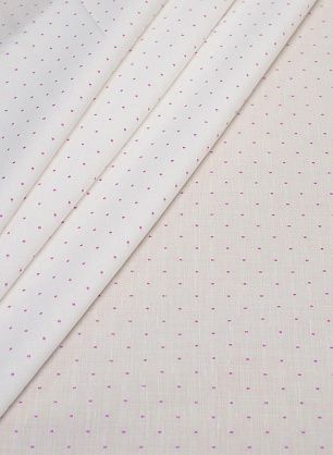 Сорочечная (н) розовые вкрапления на белом - в интернет-магазине тканей Тессутидея арт. 01-5489